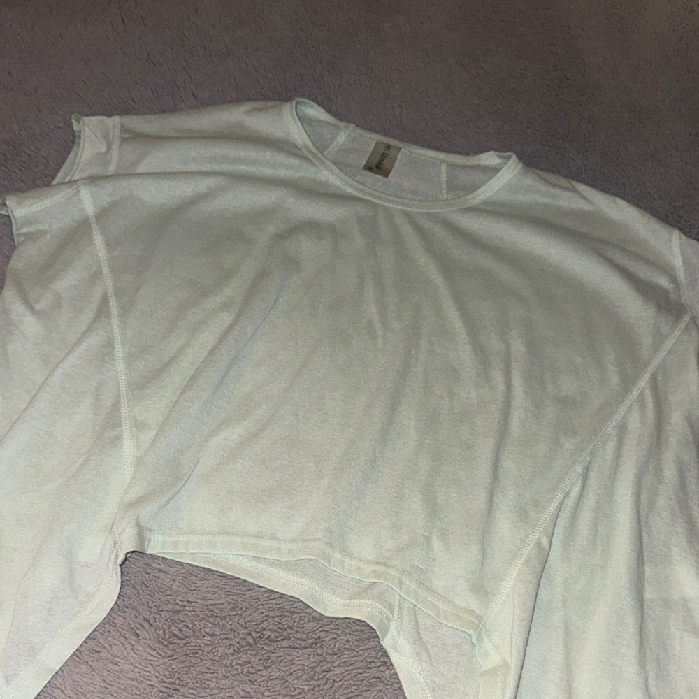 Elegant Light Green Short Sleeve Top